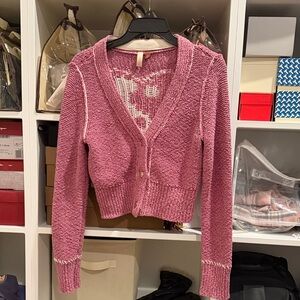 Pilcro Mauve Cardigan Sweater